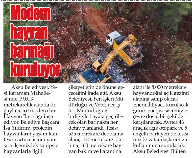 MODERN HAYVAN BARINAĞI KURULUYOR